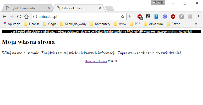 12 moja pierwsza strona